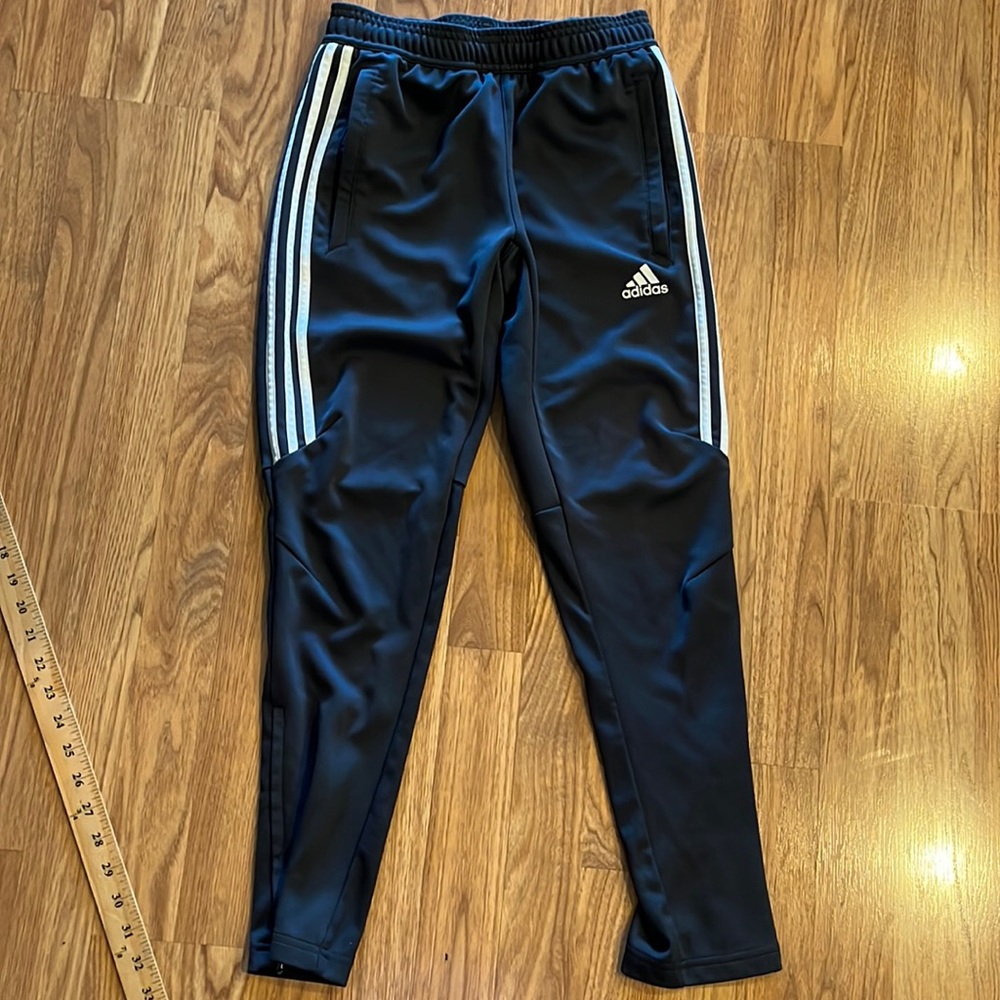 Adidas Track soccer pants workout pants gray size medium M size 11 - 12 Y